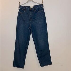 MADEWELL Jeans, Baggy, Straight, Hi-rise, Indigo Wash Denim, Size 29